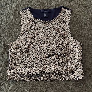 Gold Sequin Crop top